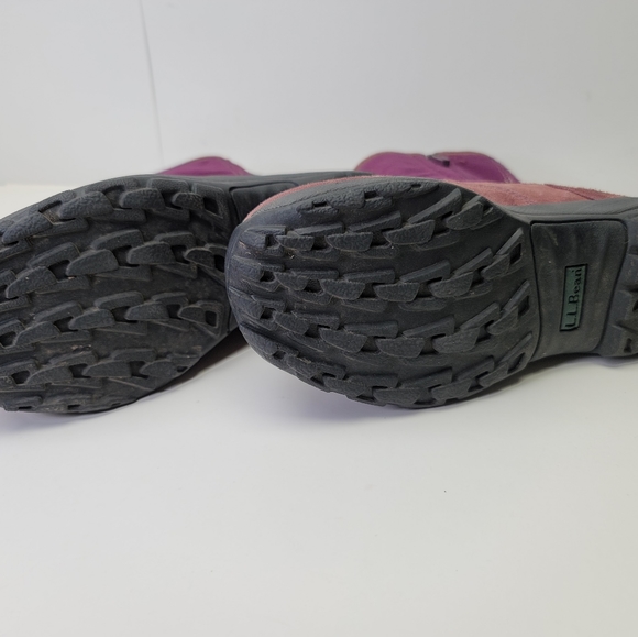 L.L.Bean Purple leather boots size 6M - Picture 9 of 12